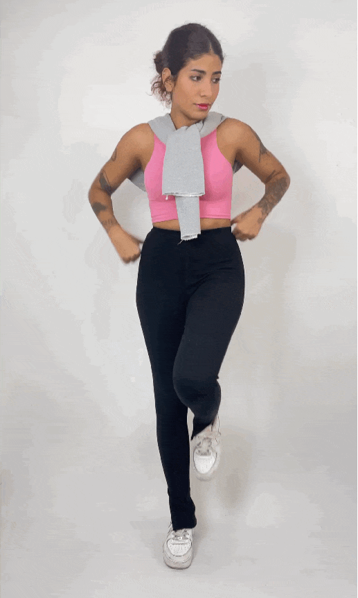 calça slit preta poliamida
