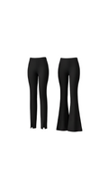 combo calça slit + flare poliamida