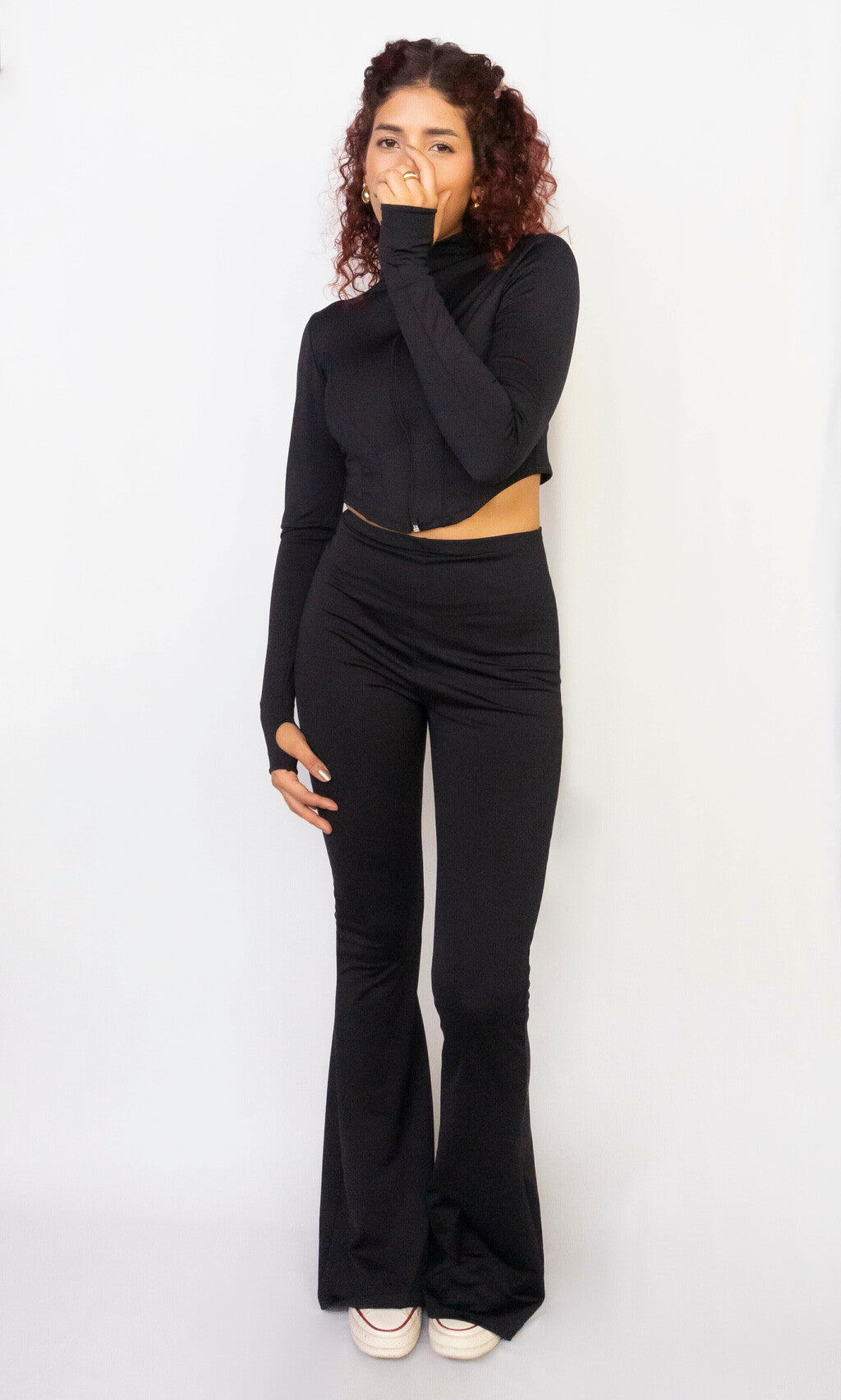 calça flare new poliamida