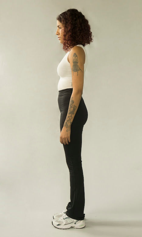 combo calça reta basic + flare poliamida