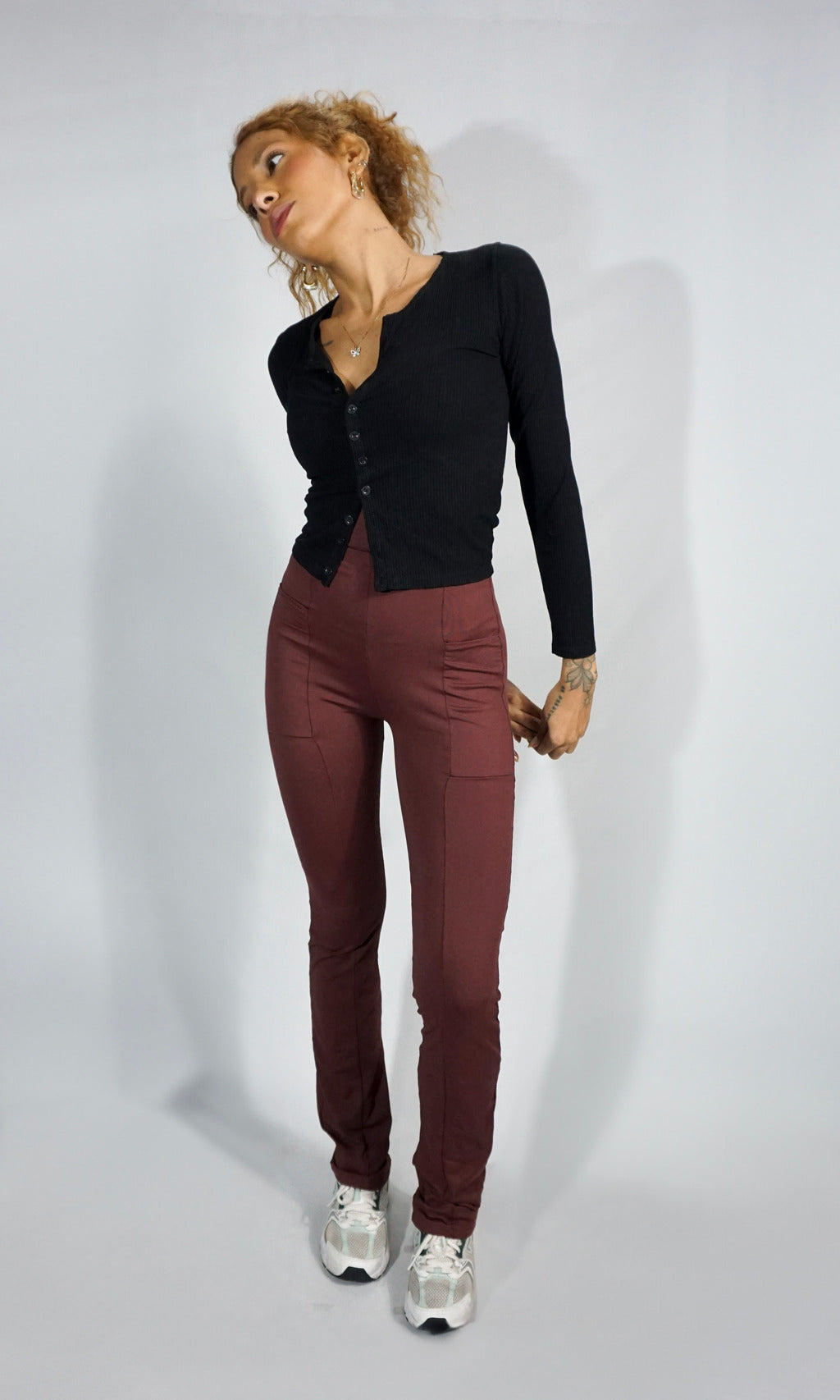 calça reta pockets poliamida