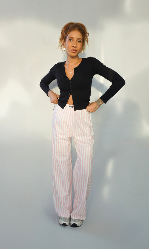 blusa canelada botões hit