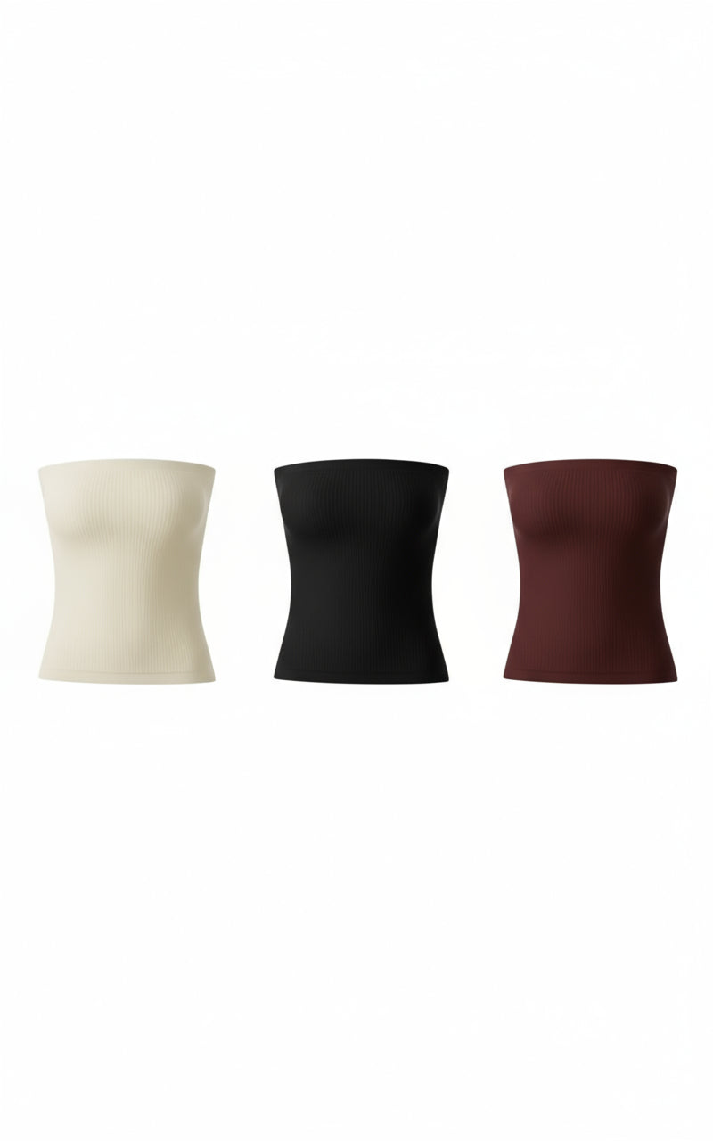 combo tube top basic (3 peças)