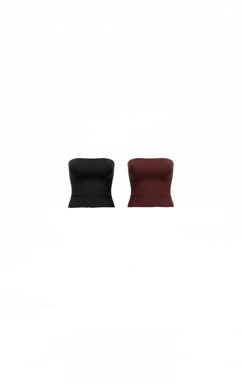 combo tube top basic poliamida (2 peças)
