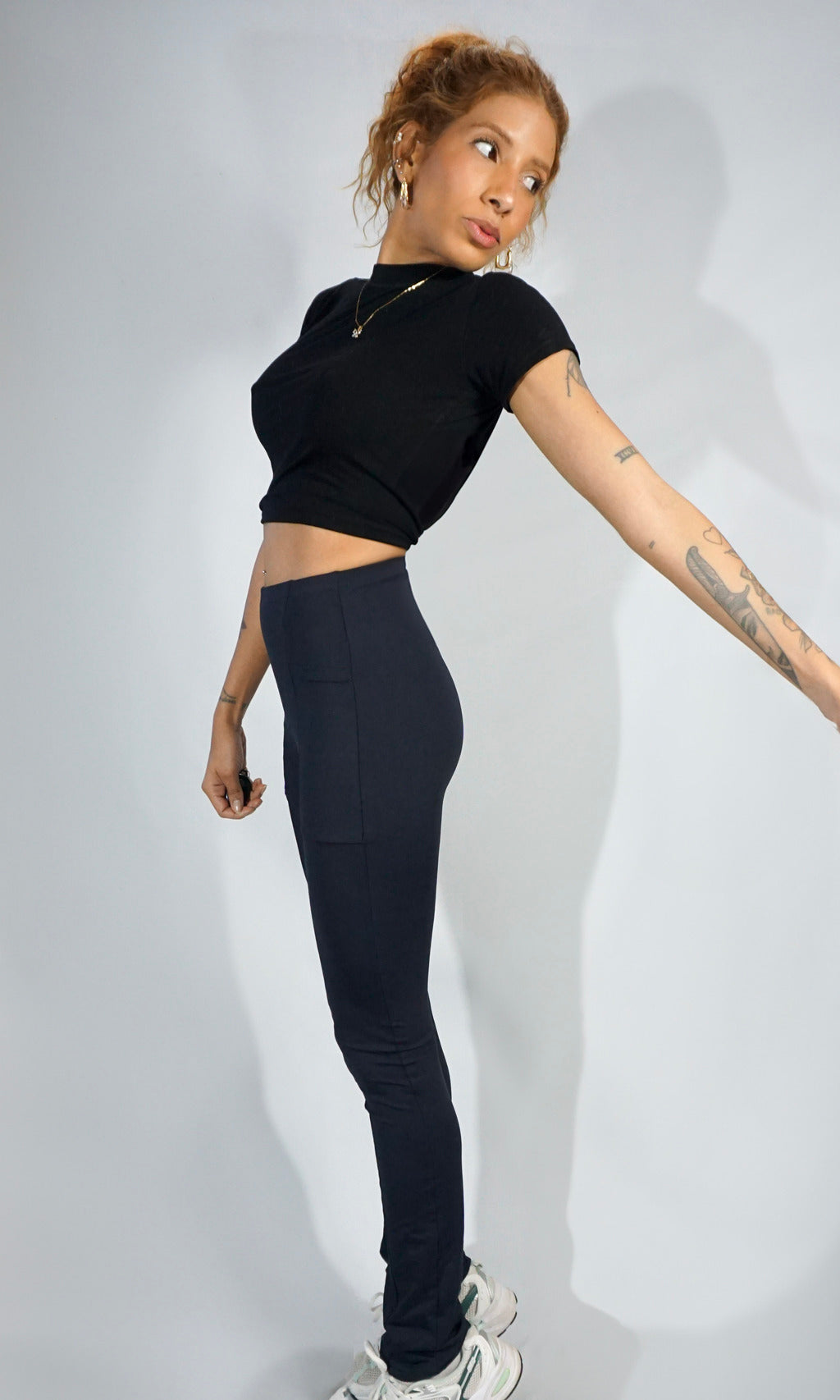 calça reta pockets poliamida