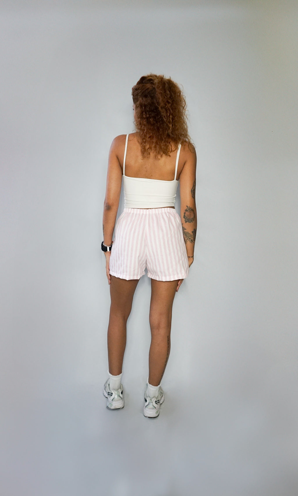 shorts stripes algodão