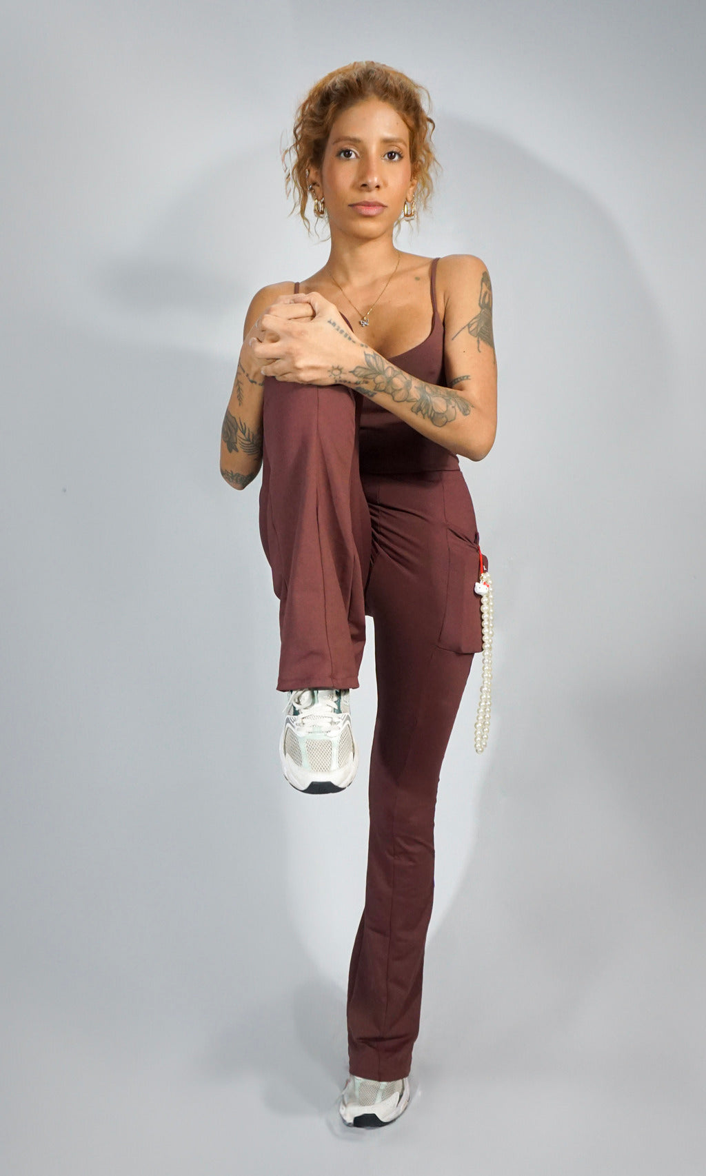 calça flare pockets poliamida
