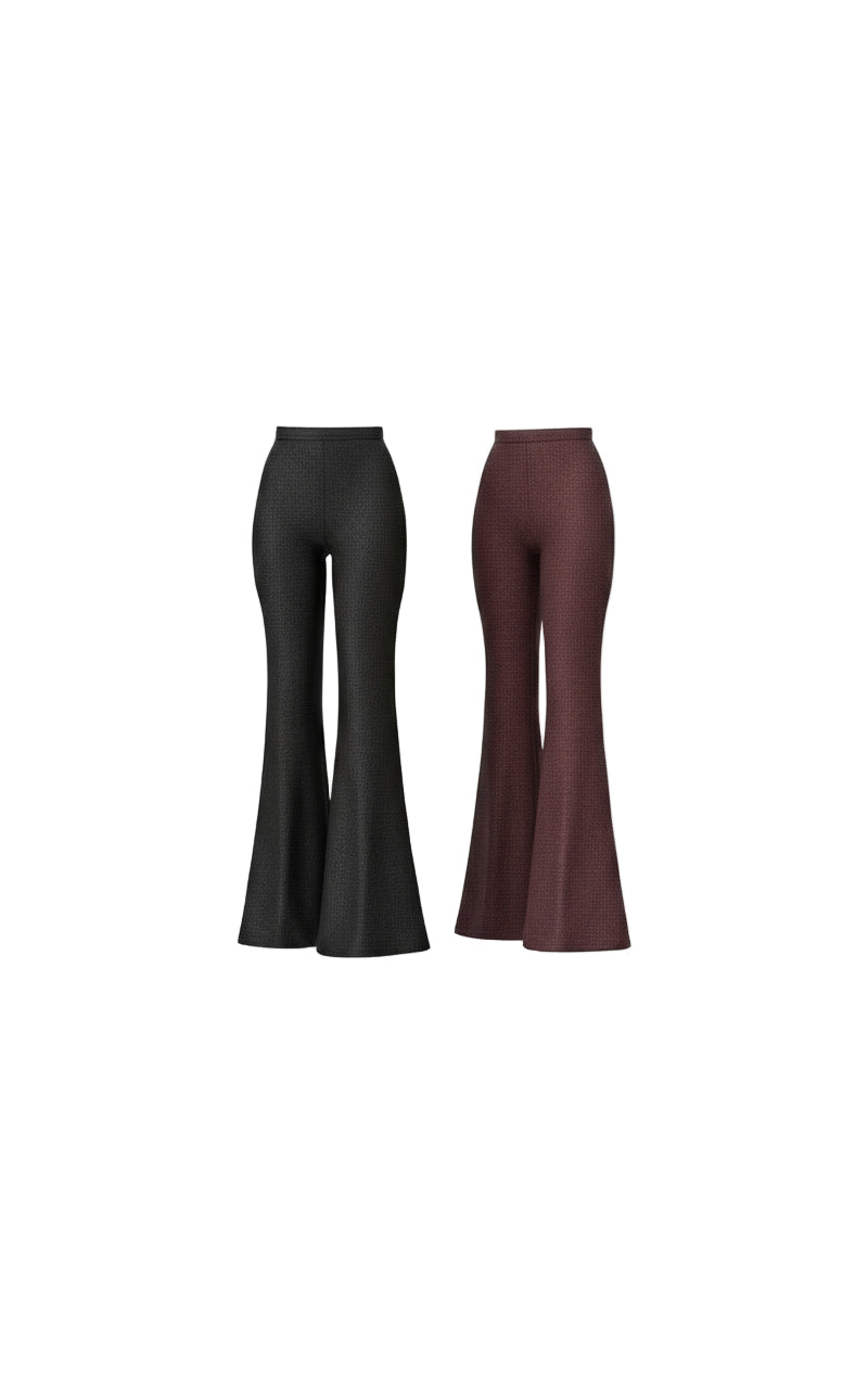 combo calça flare new poliamida